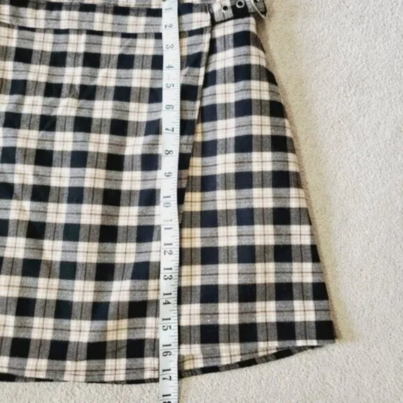Hollister Clueless Preppy Academia Plaid High Rise 90s Wrap Skirt M - Picture 4 of 7